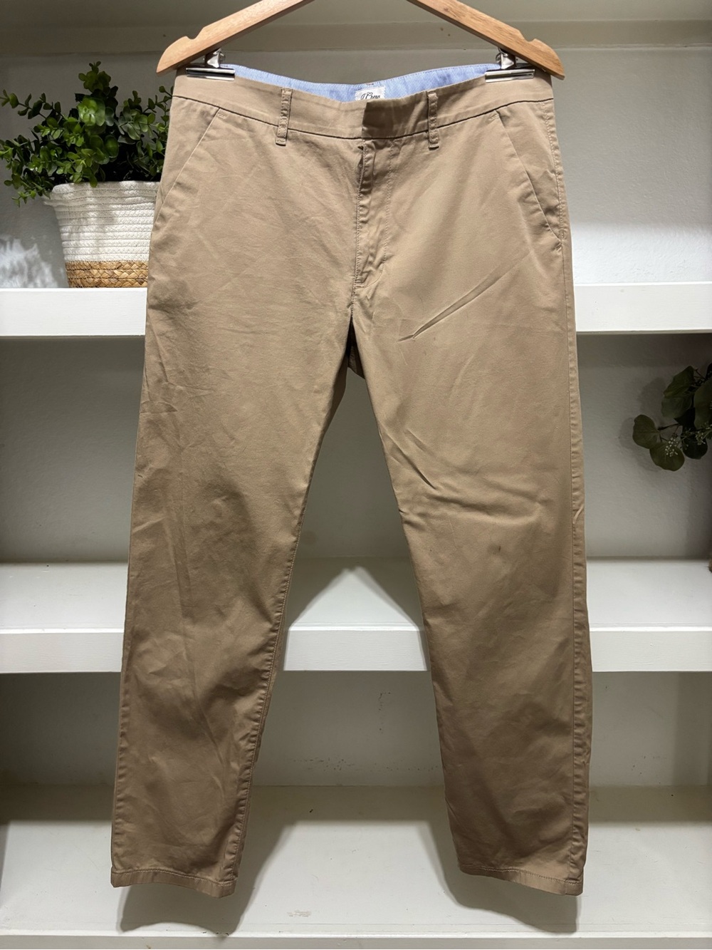 J. Crew Men’s Khaki Straight-Leg Chinos
